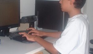 Boy at computer