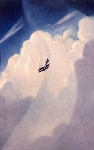 World War One biplane falling out of sky